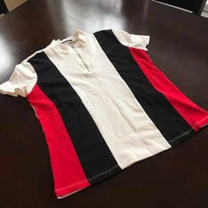 Brand new multicolor zip shirt